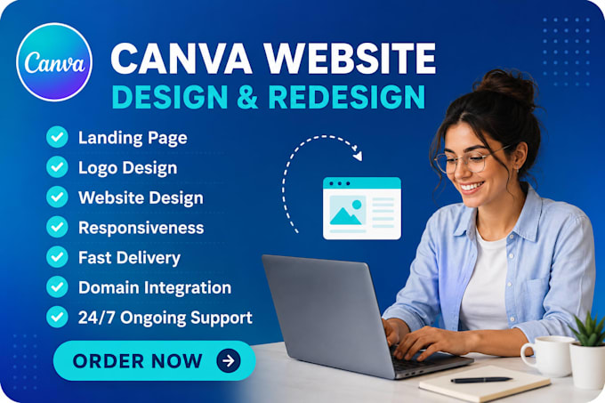create stunning canva website design canva landing page design canva redesign