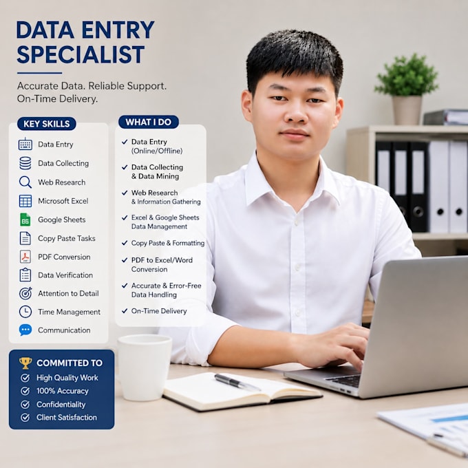 do data entry, data input, data extraction, collection, data mining