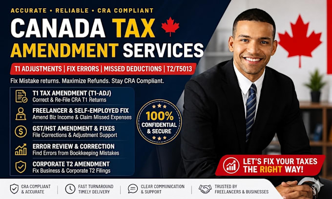 file irs 1040x or cra t1 adj tax amendment to fix errors