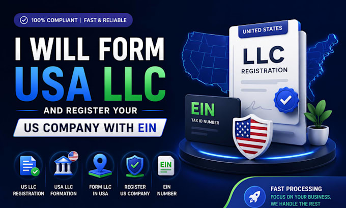 form usa llc and register your US company with ein