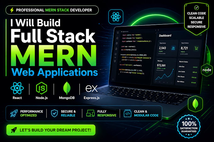 Build modern full stack mern web applications by Liger94 | Fiverr
