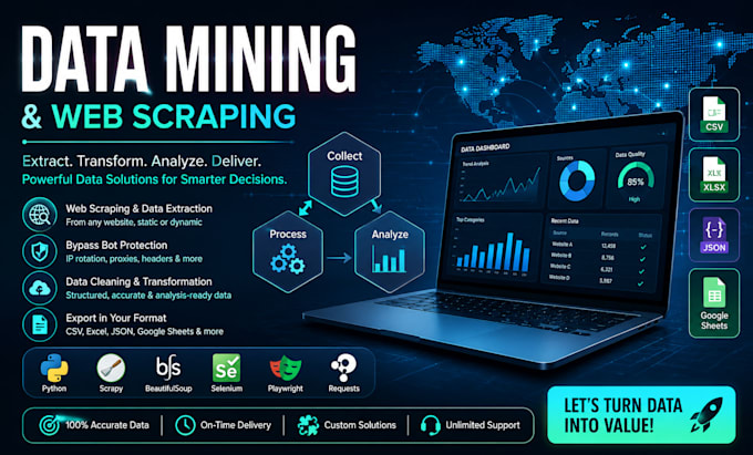 do data mining and web scraping