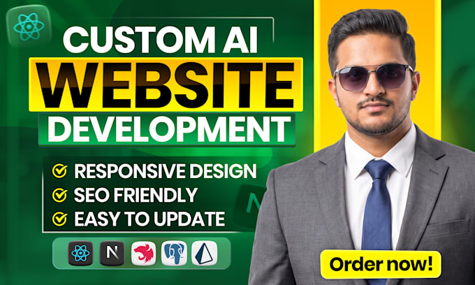 do custom ai website development as full stack web developer