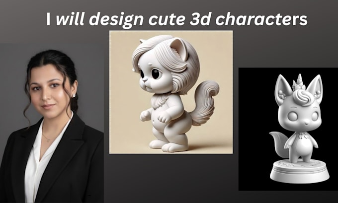 design cute 3d characters and toy models