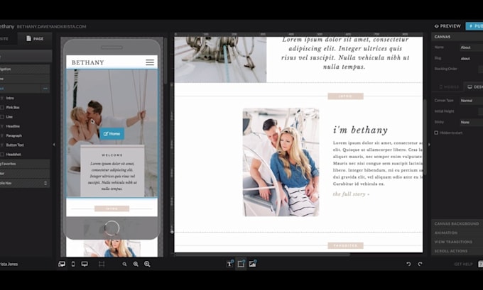 design and customize showit website or template