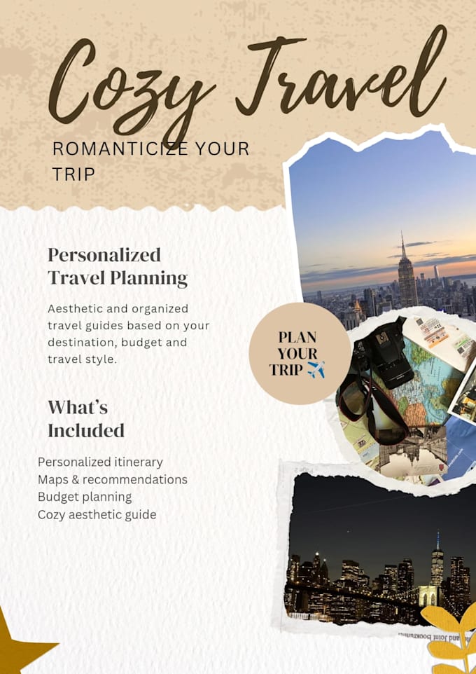 create a personalized aesthetic travel itinerary