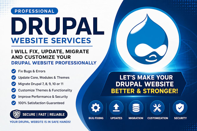 fix, update, migrate and customize your drupal website professionally