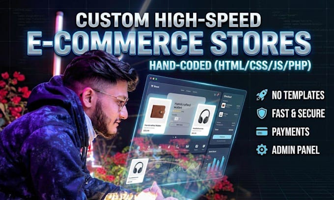 build a custom coded ecommerce website for you