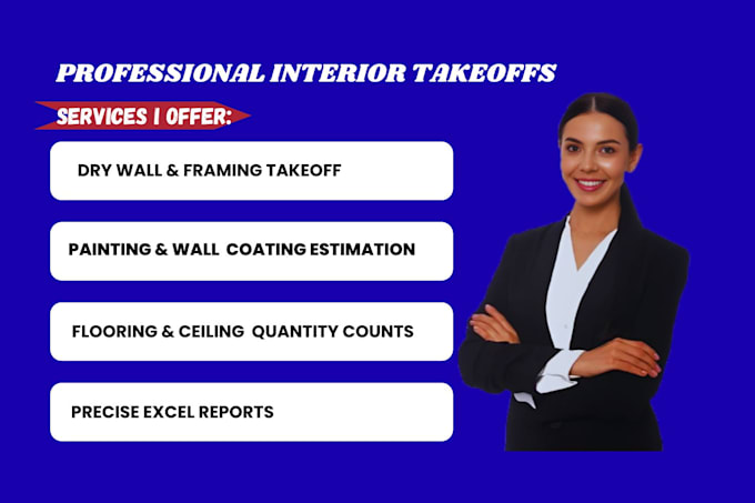 do drywall estimation, painting takeoff, interior finishes takeoff