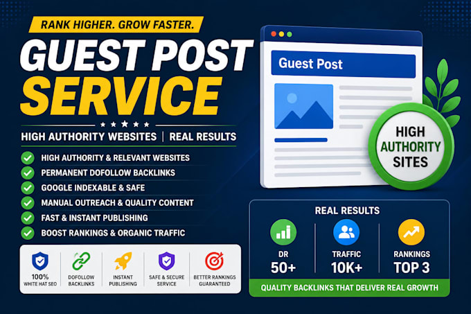 publish guest posts on high authority websites