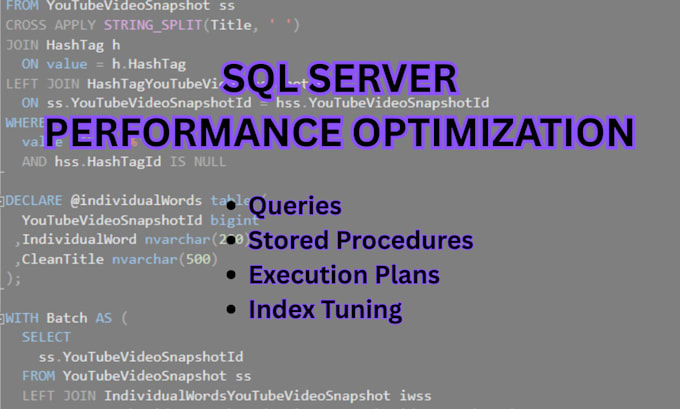 optimize sql server queries and stored procedures