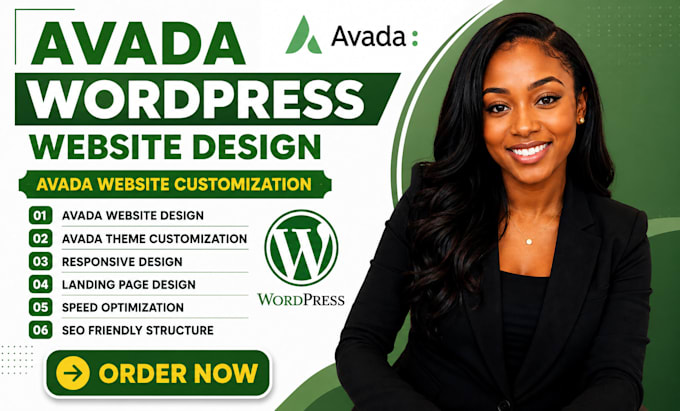 design and customize a responsive avada wordpress theme website