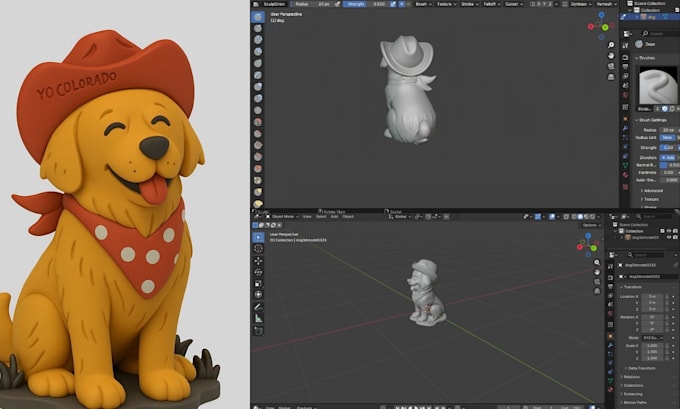 convert 2d image to 3d model, keychain, toy, ready for 3d printable stl file