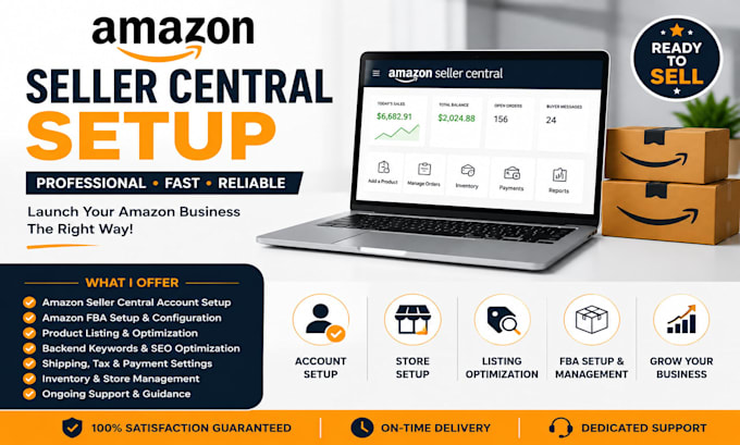 setup and optimize your amazon seller central account professionally