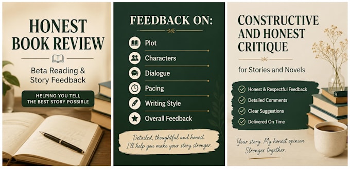 give honest feedback on your story