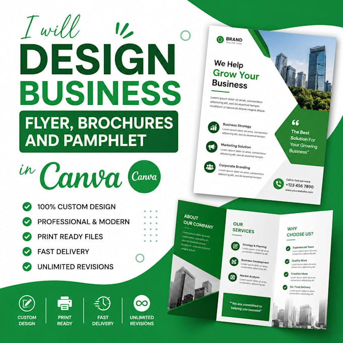 design professional flyer, brochure and pamphlet in canva