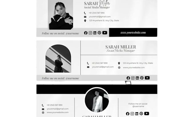 create modern clickable email signature html for all devices