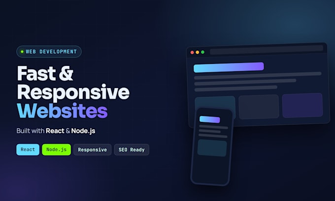 build a responsive react js and node js website