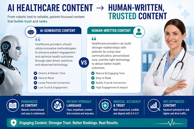 humanize ai healthcare content for eeta and SEO optimization