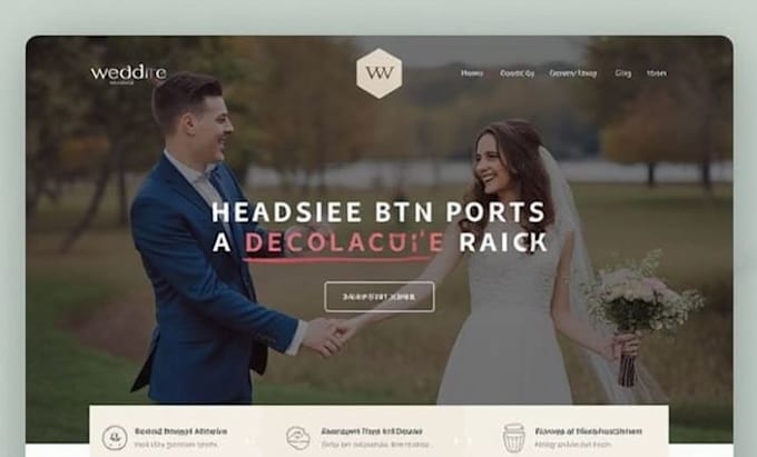 Design squarespace wedding decor website event decor floral party decor ...