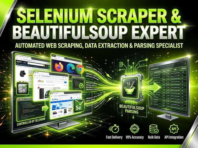 do python web scraping data extraction selenium scraper beautifulsoup automation