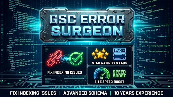 fix gsc errors, indexing issues, and advanced schema