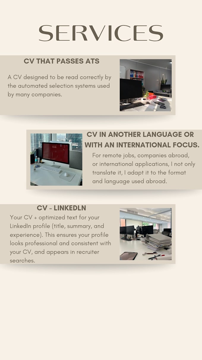 customized and varied cvs