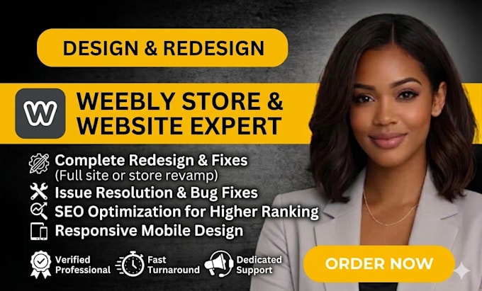 design a customized weebly website redesign, fix, seo, responsive mobile