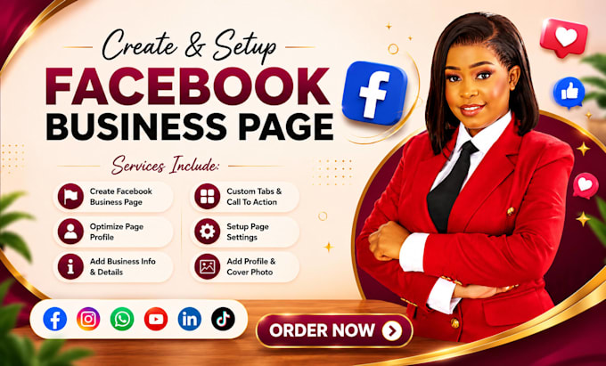 create and setup facebook business page