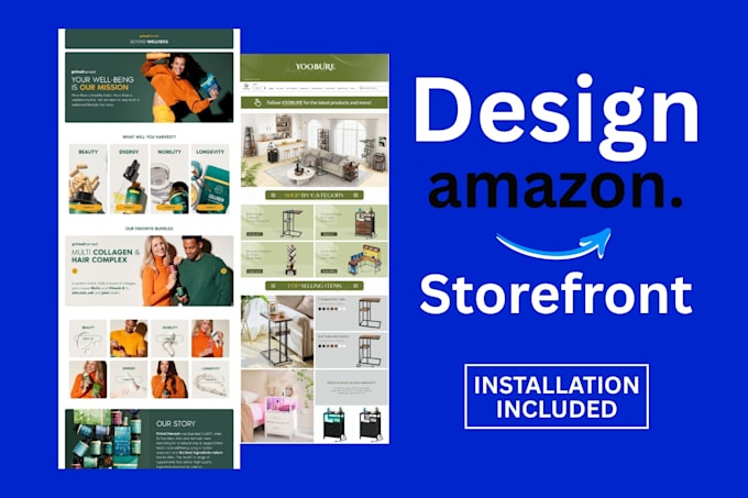design amazon storefront, amazon storefront design, amazon brand store design