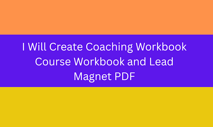 create coaching workbook course workbook and lead magnet PDF