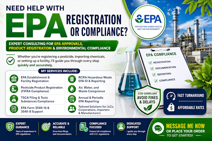 do epa registration, compliance, and filing
