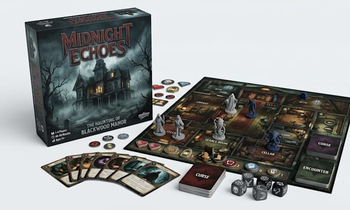 design your horror board game and card game table top