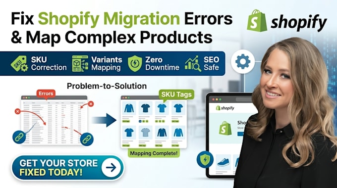 fix shopify migration errors and map complex products variants accurately