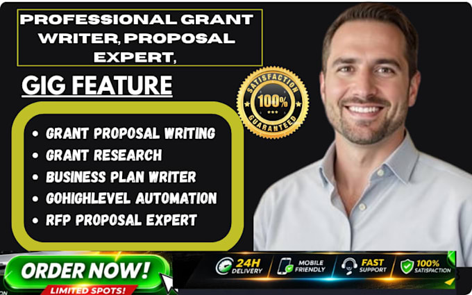 professional grant writer proposal expert grant application rfp business plan