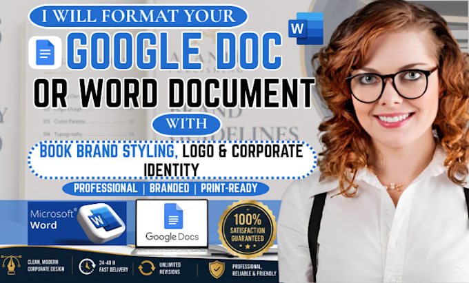 format google docs, word documents, book brand styling, logo, corporate identity