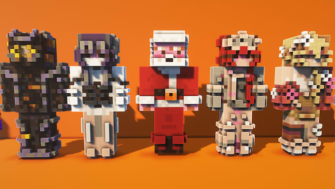 build your minecraft skin into statue