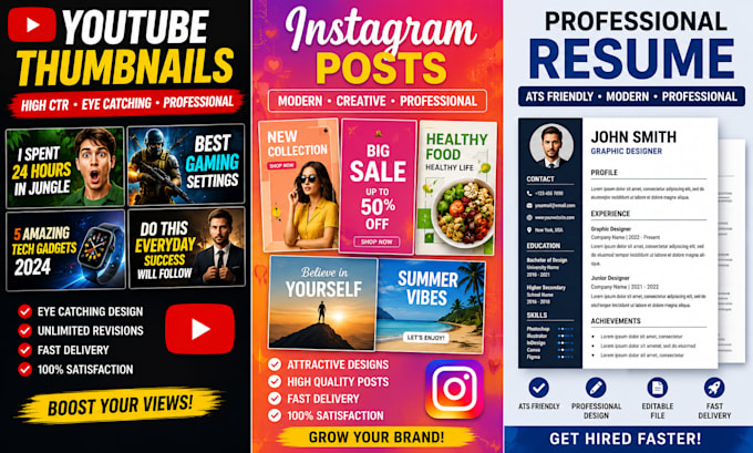 design modern instagram posts and social media posts