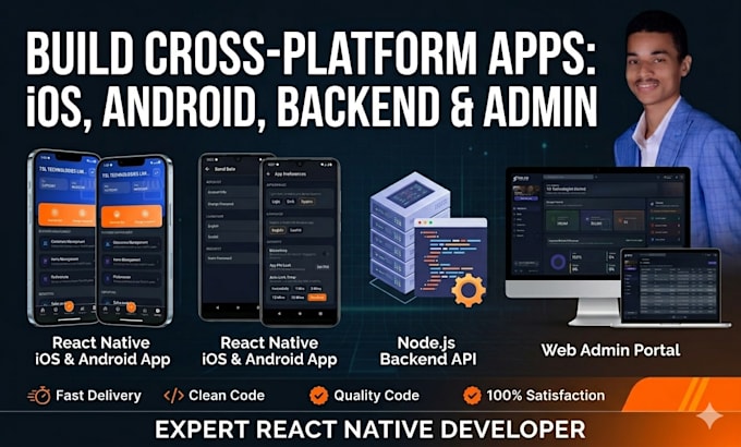 develop android ios apps using react native