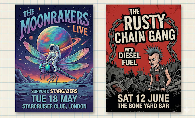 design trending event posters and banners