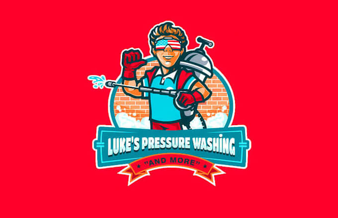 create a professional pressure wash logo design