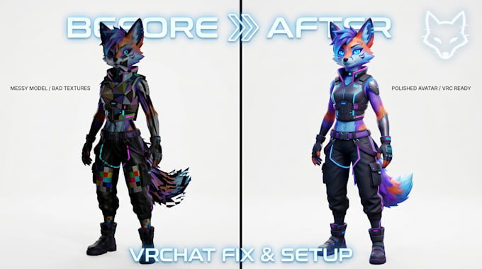 convert or optimize your 3d model into vrchat avatar for unity