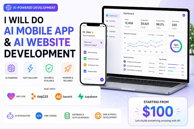do ai mobile app development ai website and vibe coding