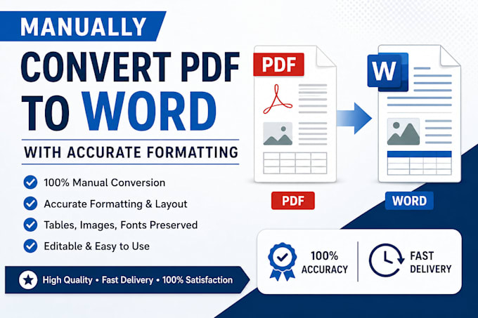 manually convert PDF to word with accurate formatting