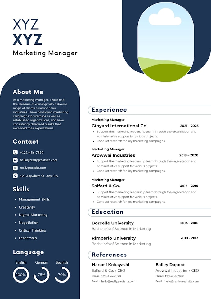 create professional resume for your career