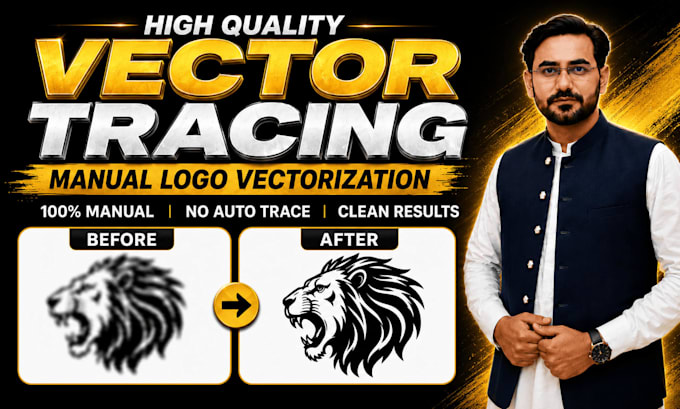 manually vector trace, vectorize, redraw, or recreate your logo