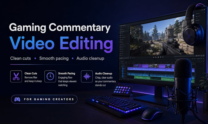 edit your gaming commentary video for youtube
