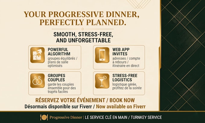 plan and automate your progressive dinner schedule