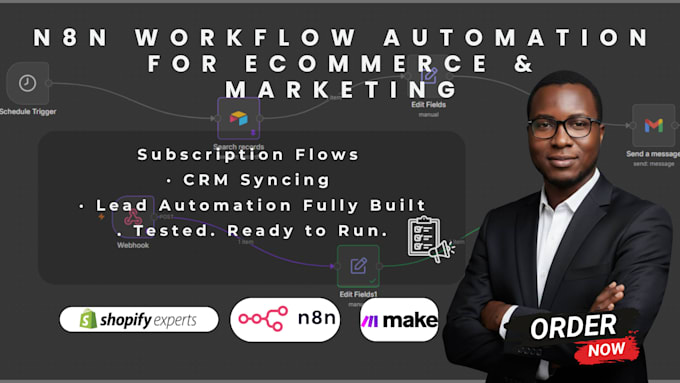 build ecommerce and marketing automation workflows using n8n