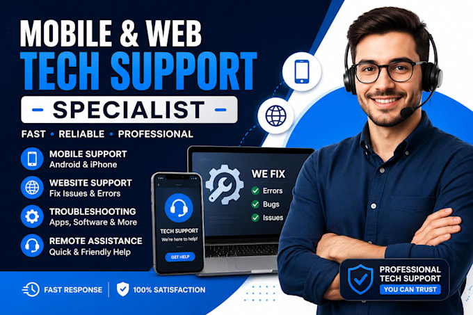 do your mobile and web tech support specialist